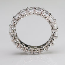 Load image into Gallery viewer, Sterling silver CZ oval eternity band