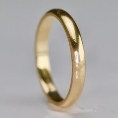 14k yellow gold 2.7mm classic plain band