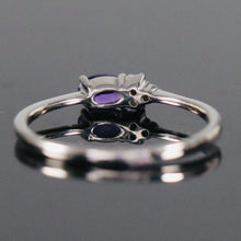 Load image into Gallery viewer, SPECIAL: Amethyst and diamond ring in white gold