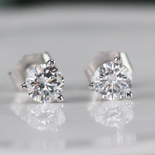 Load image into Gallery viewer, SALE!!  Lab grown .71ctw F-G/SI Diamond studs in 14k white gold