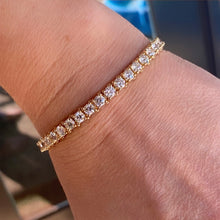 Load image into Gallery viewer, SPECIAL: Approx 10ctw Lab Grown Diamond tennis bracelet in 14k yellow gold