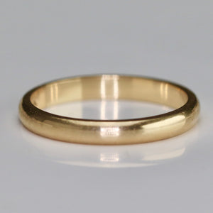 14k yellow gold 2.7mm classic plain band