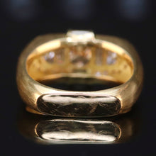 Load image into Gallery viewer, Estate brown and white diamond ring in 18k yellow gold from Manor Jewels