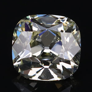 Triple Ideal AGS Antique Cushion cut 1.553ct P SI1 diamond ring in 14k