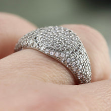 Load image into Gallery viewer, Sterling Silver studded CZ ring