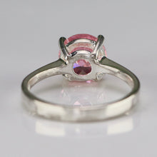 Load image into Gallery viewer, Sterling silver pink CZ ring