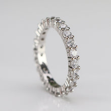 Load image into Gallery viewer, Sterling silver CZ small eternity band