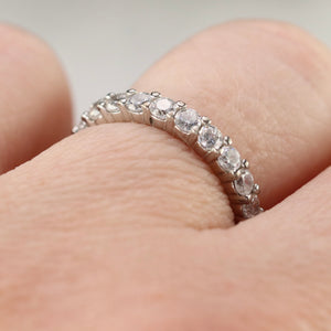 Sterling silver CZ small eternity band