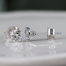 Load image into Gallery viewer, SALE!!  Lab grown .71ctw F-G/SI Diamond studs in 14k white gold