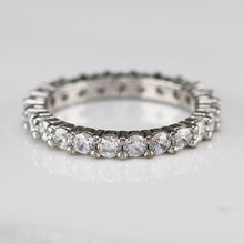 Load image into Gallery viewer, Sterling silver CZ small eternity band