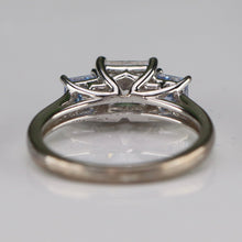 Load image into Gallery viewer, Sterling silver blue and white CZ ring