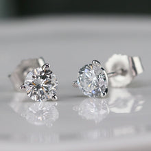 Load image into Gallery viewer, SALE!!  Lab grown .71ctw F-G/SI Diamond studs in 14k white gold