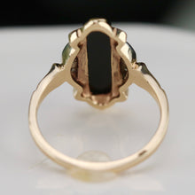 Load image into Gallery viewer, Vintage Onyx and diamond ring in yellow gold