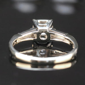 Vintage diamond solitaire ring in 18k white gold from Manor Jewels