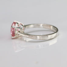 Load image into Gallery viewer, Sterling silver pink CZ ring