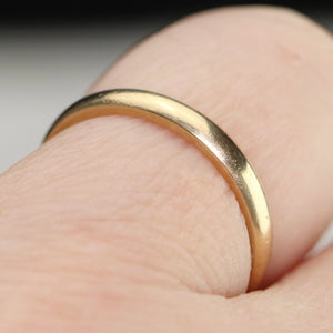 14k yellow gold 2.7mm classic plain band