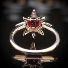 Load image into Gallery viewer, Ruby and diamond compass ring in 14k white gold from Manor Jewels