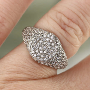 Sterling Silver studded CZ ring