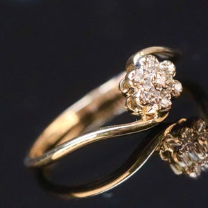 Vintage diamond ring in yellow gold from Manor Jewels