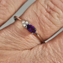 Load image into Gallery viewer, SPECIAL: Amethyst and diamond ring in white gold