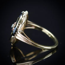 Load image into Gallery viewer, MEGA SALE!  Classic vintage onyx and diamond ring in 14k yellow gold