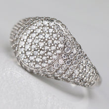 Load image into Gallery viewer, Sterling Silver studded CZ ring