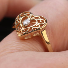 Load image into Gallery viewer, Vintage diamond ring in 14k yellow gold from Manor Jewels