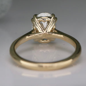 MANOR ROYAL:  The Ophelia - 1.93ct lab grown oval diamond ring in 14k yellow gold D/VVS2