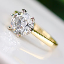 Load image into Gallery viewer, MANOR ROYAL:  The Beatrice - 2.51ct lab grown OEC diamond ring in 18k yellow &amp; white gold