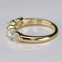 Load image into Gallery viewer, SPECIAL: Lab grown 1.255ctw 5 stone diamond band ring in 14k yellow gold