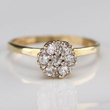 Load image into Gallery viewer, Vintage diamond ring in yellow gold