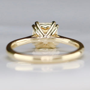 Triple Ideal AGS Antique Cushion cut 1.553ct P SI1 diamond ring in 14k