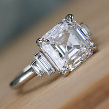 Load image into Gallery viewer, MANOR ROYAL: The Catherine - 4.40ct Asscher cut lab grown diamond ring in platinum