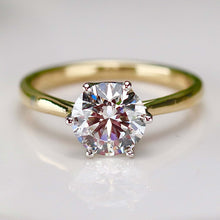 Load image into Gallery viewer, MANOR ROYAL:  The Beatrice - 1.85ct lab grown diamond ring in 14k yellow &amp; white gold