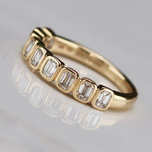 Load image into Gallery viewer, Lab grown diamond band ring in 14k yellow gold