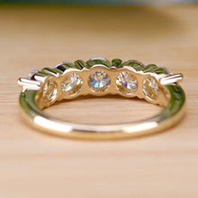 Load image into Gallery viewer, Lab grown 1.875ctw 5 stone diamond band ring in 14k yellow gold