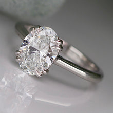 Load image into Gallery viewer, MANOR ROYAL:  The Ophelia - 1.92ct lab grown oval diamond ring in 14k white gold D/VVS2