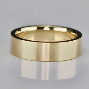 CUSTOM ORDER: Silk finish wedding band with 10k yellow gold