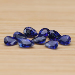 2.82ctw of blue pear shaped sapphires