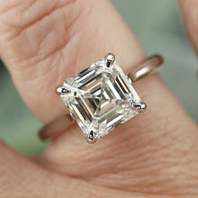 Load image into Gallery viewer, MANOR ROYAL: The Victoria -4.43ct Asscher cut lab grown diamond ring in platinum