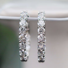 Load image into Gallery viewer, Lab Grown 2.56ctw diamond Huggies in 14k white gold