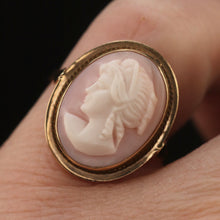 Load image into Gallery viewer, Vintage cameo ring in 14k yellow gold from Manor Jewels