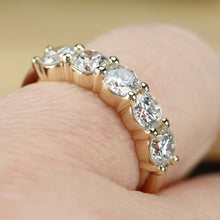 Load image into Gallery viewer, Lab grown 1.875ctw 5 stone diamond band ring in 14k yellow gold