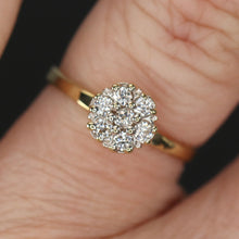 Load image into Gallery viewer, Vintage ring with diamonds in yellow gold from Manor Jewels