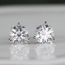 Load image into Gallery viewer, Lab grown 1.45ctw F-G/SI Diamond studs in 14k white gold