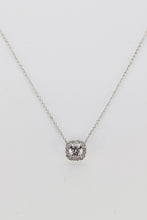 Load image into Gallery viewer, Lab grown diamond halo necklace in 14k white gold