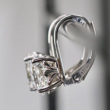 Load image into Gallery viewer, 2.11ctw D/VVS2 lab grown oval diamond earrings in 14k white gold