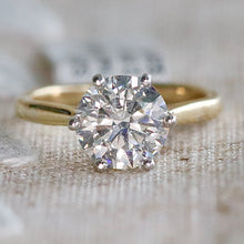 Load image into Gallery viewer, MANOR ROYAL:  The Beatrice - 2.81ct lab grown diamond ring in 14k yellow &amp; white gold