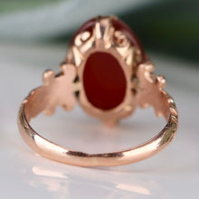 Load image into Gallery viewer, Vintage Carnelian ring in 14k rose gold