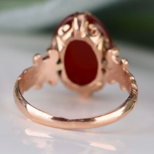 Vintage Carnelian ring in 14k rose gold